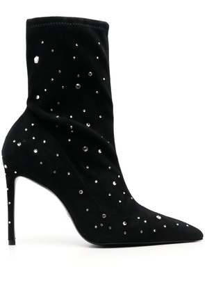 Stuart Weitzman 115mm crystal-embellished ankle boots - Black