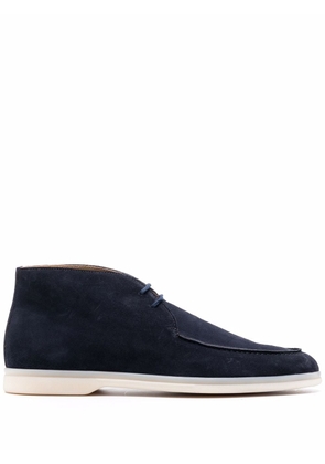 Scarosso lace-up suede boots - Blue