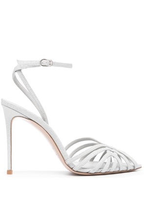 Le Silla Embrace 110mm glitter sandals - Silver