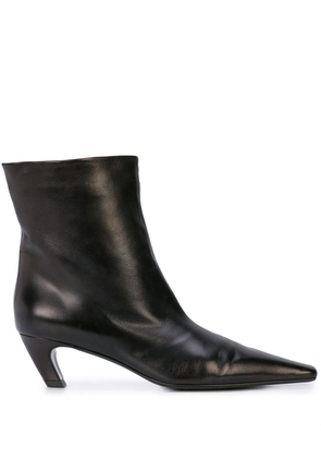 KHAITE The Arizona 50mm leather ankle boots - Black