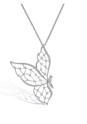 LEO PIZZO 18kt white gold diamond Light Wings necklace - Silver
