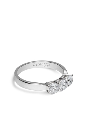 LEO PIZZO 18kt white gold Trilogy diamond ring - Silver
