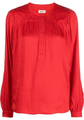 Zadig&Voltaire Tigy satin-finish blouse - Red