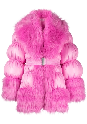 Martine Rose belted quilted puffer coat - Pink