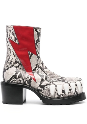 Walter Van Beirendonck Hyper Glam 75mm ankle boots - White