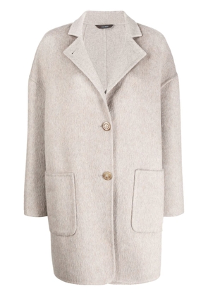 Colombo notched-collar single-breasted coat - Grey
