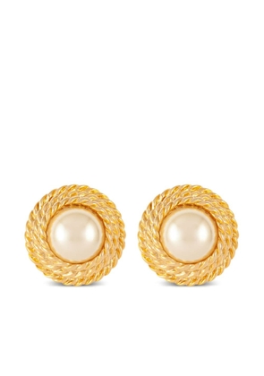 Susan Caplan Vintage 1990s faux-pearl clip-on earrings - White