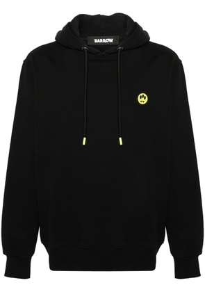 BARROW face-appliqué hoodie - Black