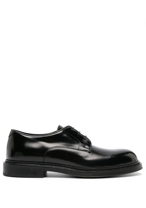 Emporio Armani panelled 35mm lace-up derby shoes - Black
