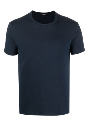 TOM FORD crew-neck stretch-cotton T-shirt - Blue
