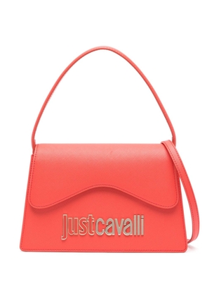 Just Cavalli Range logo-plaque textured tote bag