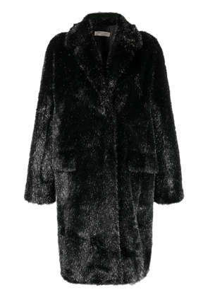 Philosophy Di Lorenzo Serafini metallic-threading faux-fur coat - Black