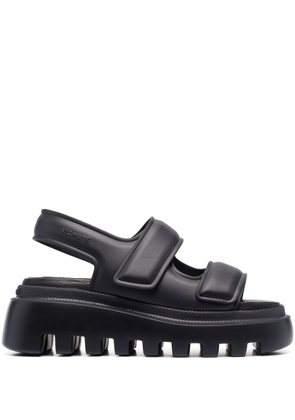 Vic Matie touch-strap leather sandals - Black