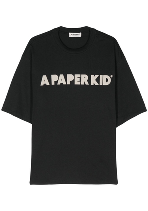 A Paper Kid logo-print cotton T-shirt - Black