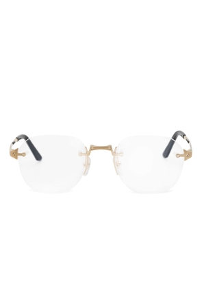 Cartier Eyewear Santos wayfarer-frame glasses - Gold