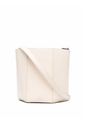 The Attico geometric leather shoulder bag - Neutrals