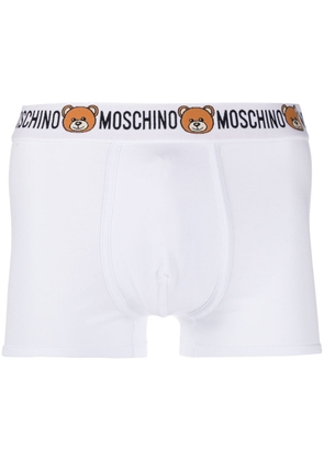 Moschino teddy logo print boxers - White