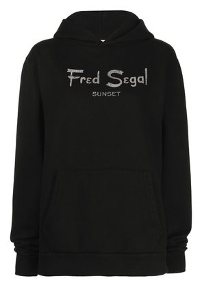 Fred Segal Sunset logo-print pullover hoodie - Black