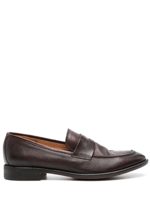 Alberto Fasciani grained leather loafers - Brown