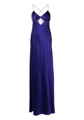 Michelle Mason cut-out detail gown - Blue