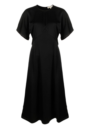 Michael Michael Kors flared satin midi dress - Black