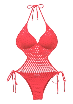 Amir Slama cut out detail swimsuit - Red
