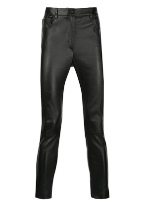 ROMEO HUNTE slim-fit leather trousers - Black
