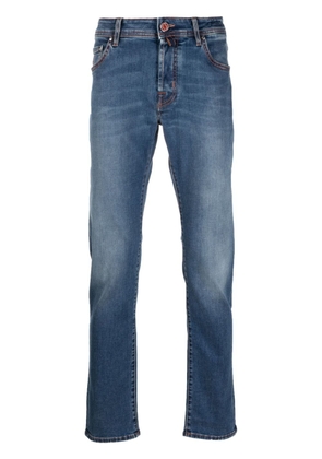 Jacob Cohën logo-patch straight-leg jeans - Blue