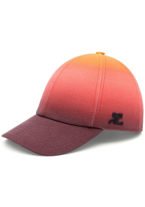 Courrèges gradient-effect cotton cap - Multicolour