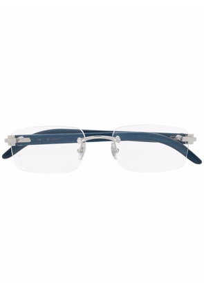 Cartier Eyewear rimless square-frame glasses - Blue