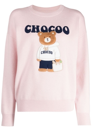 CHOCOOLATE Teddy Bear-motif jumper - Pink