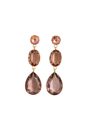 Jennifer Behr Aleena crystal embellished drop earrings - Gold