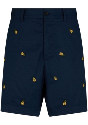 DSQUARED2 embroidered chino shorts - Blue