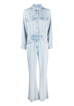7 For All Mankind Luxe washed-denim jumpsuit - Blue