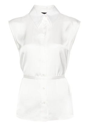 Fabiana Filippi satin sleeveless shirt - White