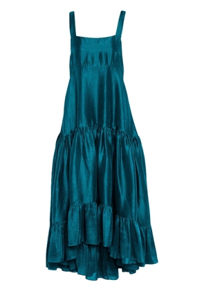 AZEEZA Griffon silk midi dress - Blue