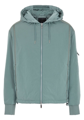 Armani Exchange logo-appliqué hooded jacket - Green