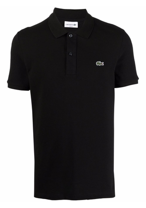 Lacoste logo-embroidered polo shirt - Black