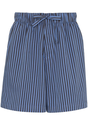 TEKLA organic cotton pajama shorts - Blue