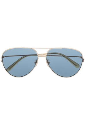 Gucci Eyewear double-bridge pilot-frame sunglasses - Gold