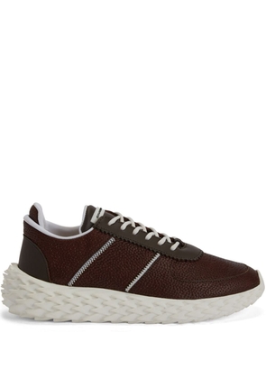Giuseppe Zanotti Urchin panelled leather sneakers - Brown