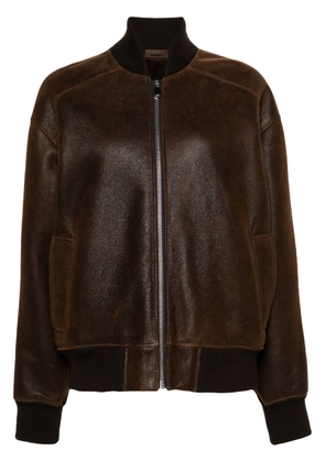 Manokhi Mina shearling bomber jacket - Brown