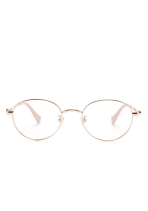 Gucci Eyewear Double-G round-frame glasses - Pink