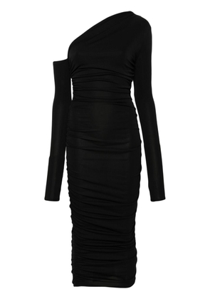 THE ANDAMANE Olimpia one-shoulder mini dress - Black