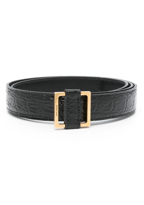 Saint Laurent LA 66 leather belt - Black