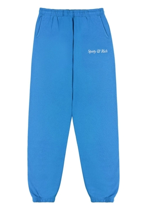 Sporty & Rich logo-print cotton track pants - Blue