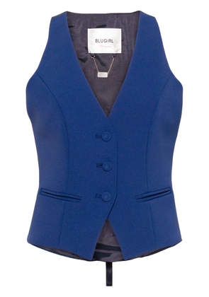 Blugirl single-breasted crepe waistcoat - Blue