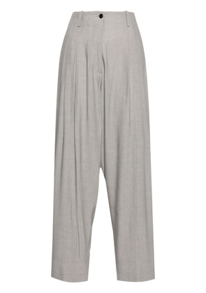 QUIRA pleat-detail wide-leg trousers - Grey