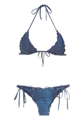 Amir Slama denim bikini set - Blue