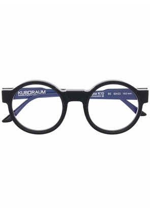 Kuboraum round-frame glasses - Black